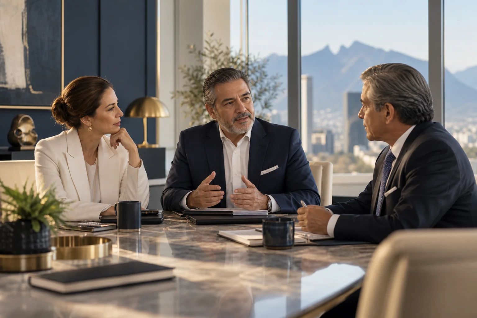 Equipo directivo en una sesión de trabajo